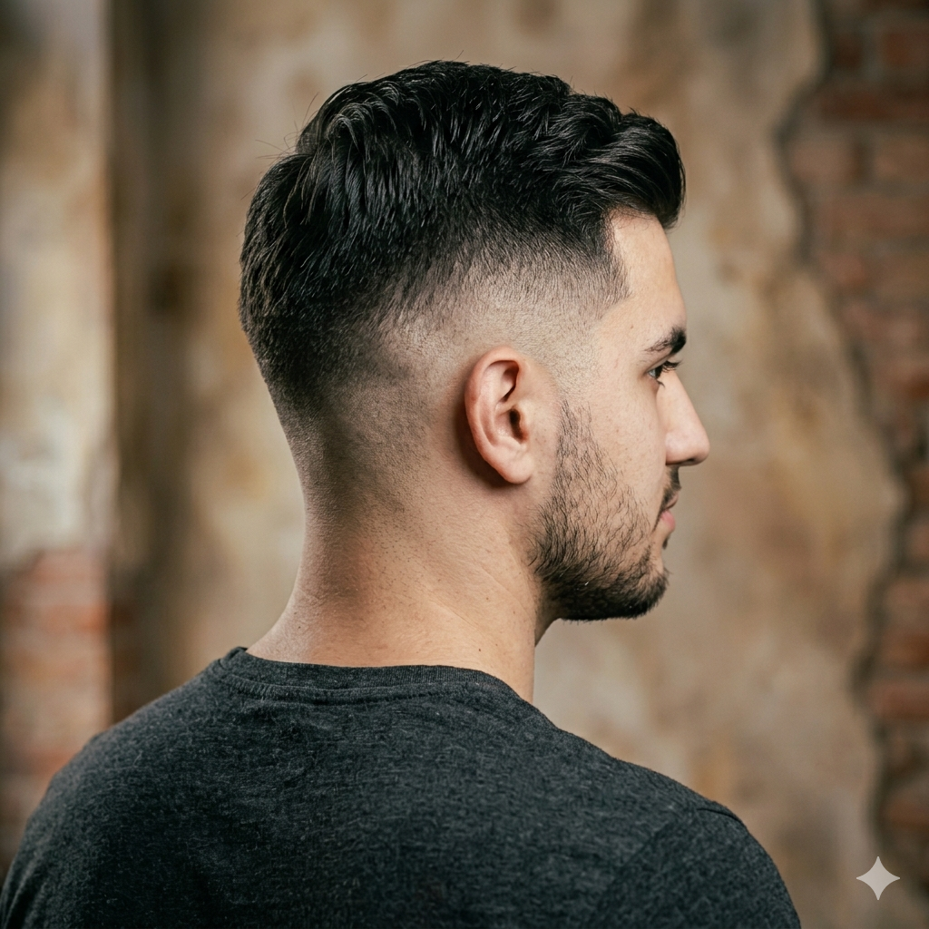 Moderný undercut s designovým prvkom
